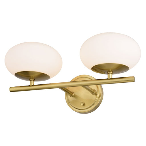 Vaxcel Sloane 2 Light Vanity, Satin Brass - W0433