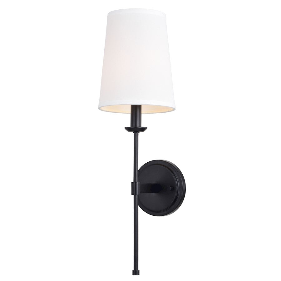 Vaxcel Camden 6" 1 Light Wall Light, Matte Black - W0447