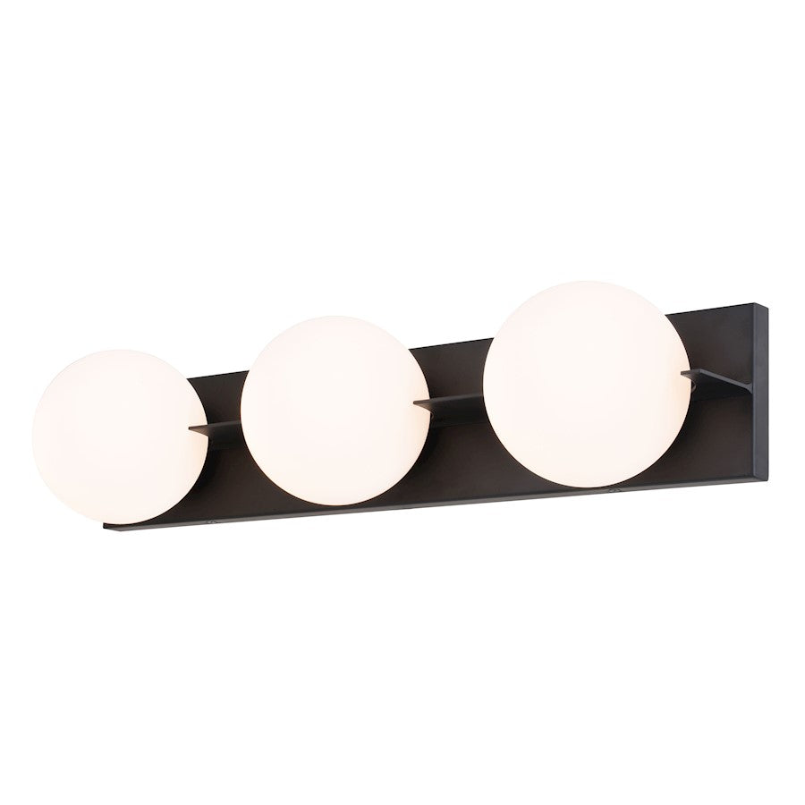 Vaxcel Parkview 3 Light Vanity, Light Matte Black - W0449