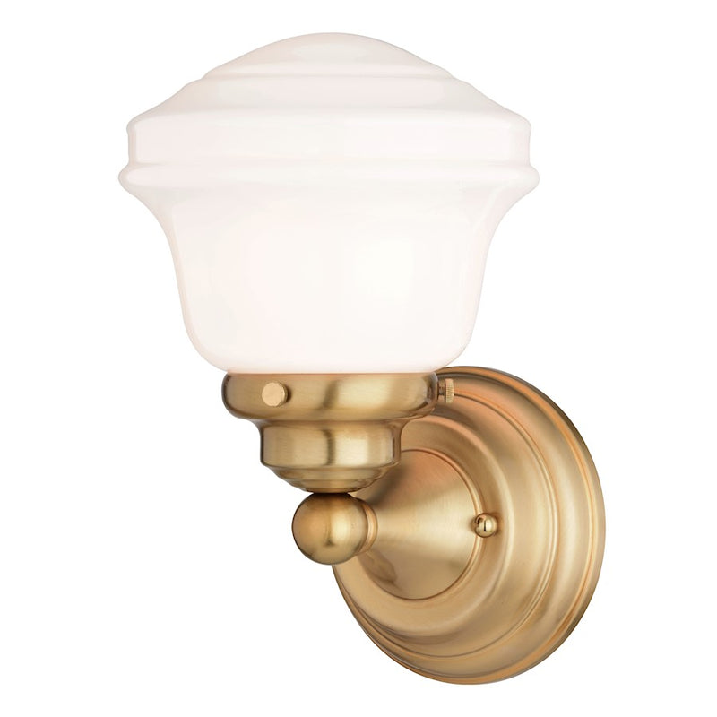 Vaxcel Huntley 1 Light Wall Light, Natural Brass - W0451