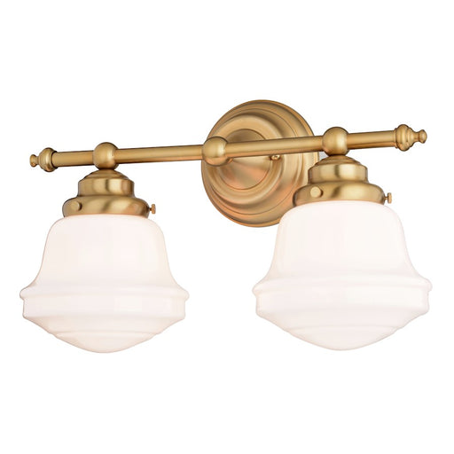 Vaxcel Huntley 2 Light Vanity, Natural Brass - W0452
