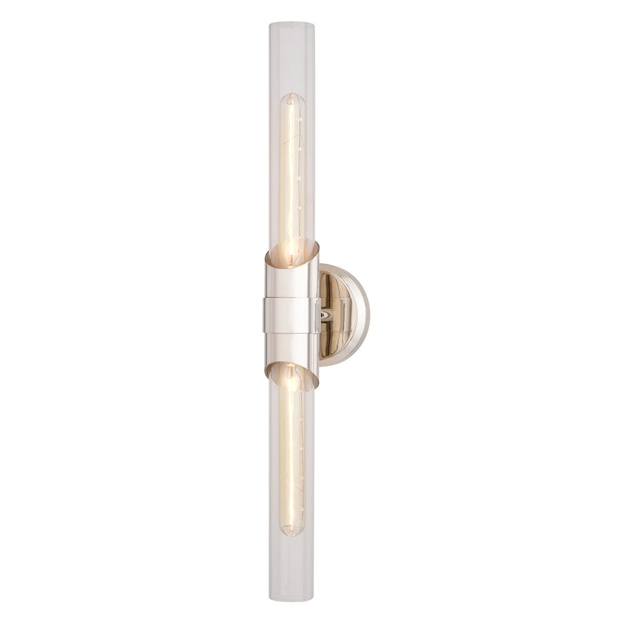 Vaxcel Webster 24.5" 2 Light Wall Light, Polished Nickel - W0463