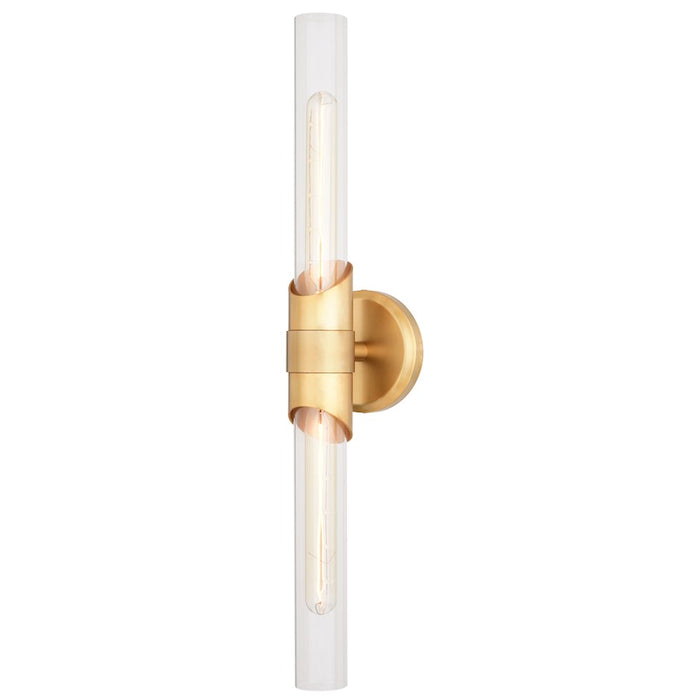 Vaxcel Webster 24.5" 2 Light Wall Light, Natural Brass - W0464