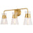 Vaxcel Harper 3 Light Vanity, Natural Brass - W0470