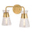 Vaxcel Harper 2 Light Vanity, Natural Brass - W0471