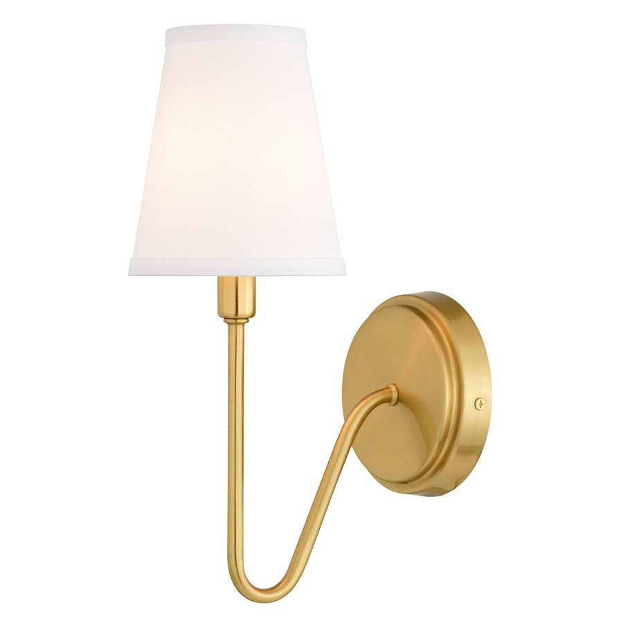 Vaxcel Briar 1 Light Wall Light, Muted Brass - W0473