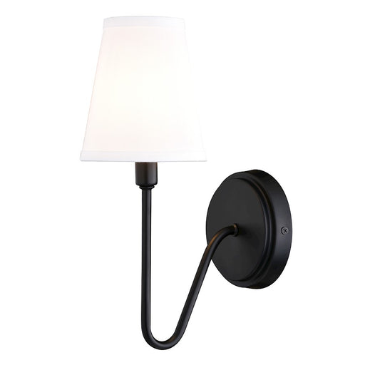 Vaxcel Briar 1 Light Wall Light, Matte Black - W0474