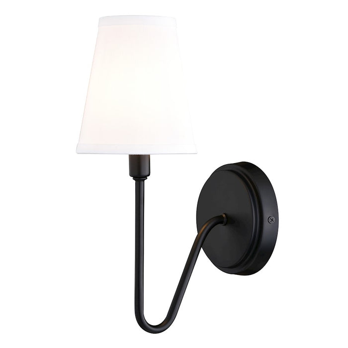 Vaxcel Briar 1 Light Wall Light, Matte Black - W0474