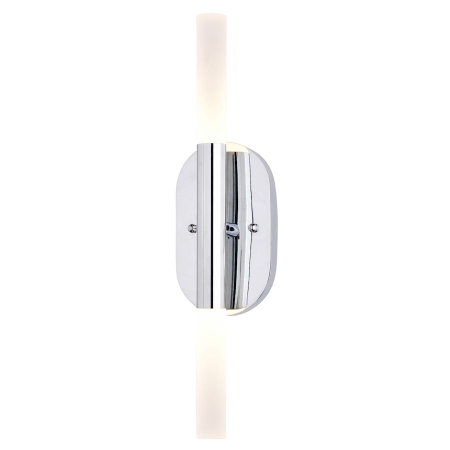 Vaxcel Fulton 2 Light LED Wall Light, Chrome - W0487