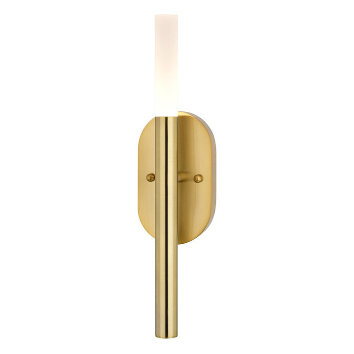 Vaxcel Fulton 1 Light LED Wall Light, Satin Brass - W0490