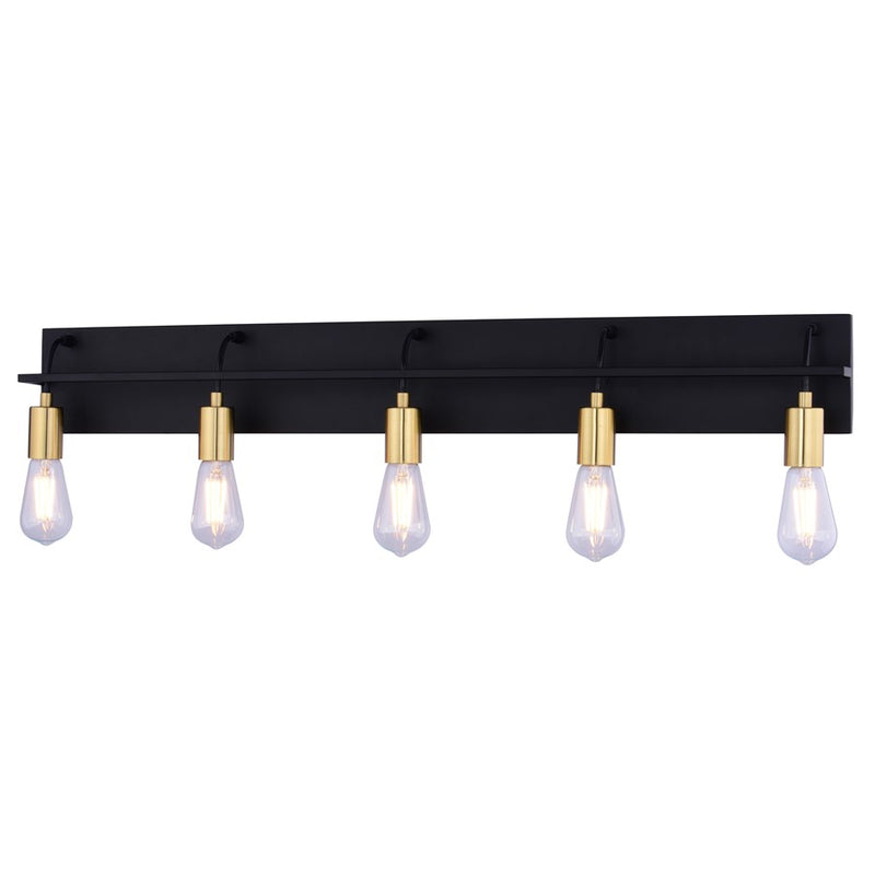 Vaxcel Whittier 1 Light 23.75" LED Vanity Light, Black/Frosted Acrylic - W0491