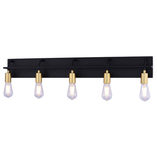 Vaxcel Whittier 1 Light 23.75" LED Vanity Light, Black/Frosted Acrylic - W0491