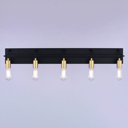 Vaxcel Whittier 1 Light 23.75" LED Vanity Light, Black/Frosted Acrylic