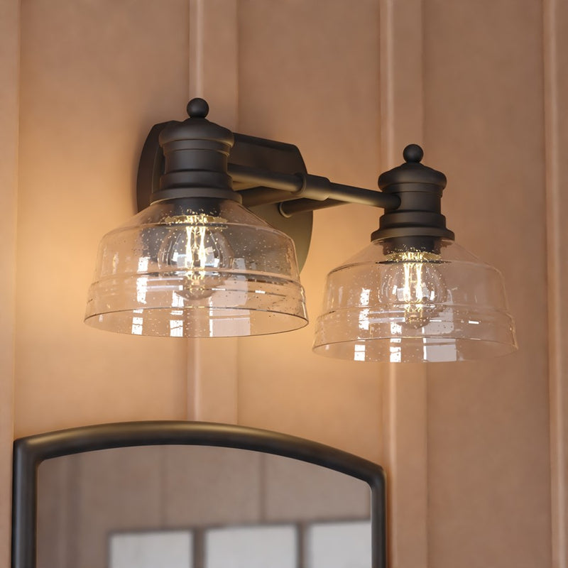 Vaxcel Wallingford 3 Light 22.5"W Vanity Light, Modern Gold/Clear Glass