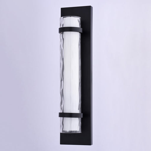 Vaxcel Vilo 1Lt 4.5" Wall Light, Black/Outer Clear/Inner Frost Opal