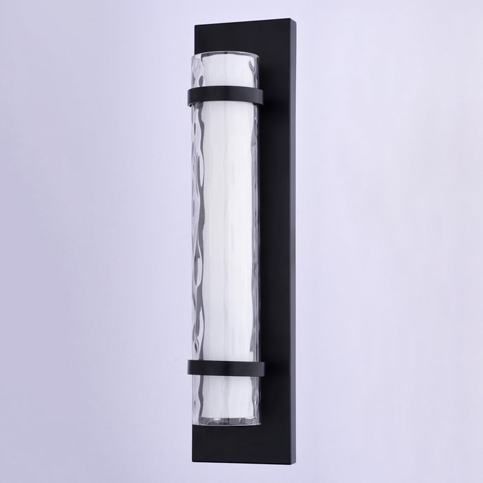 Vaxcel Vilo 1Lt 4.5" Wall Light, Black/Outer Clear/Inner Frost Opal