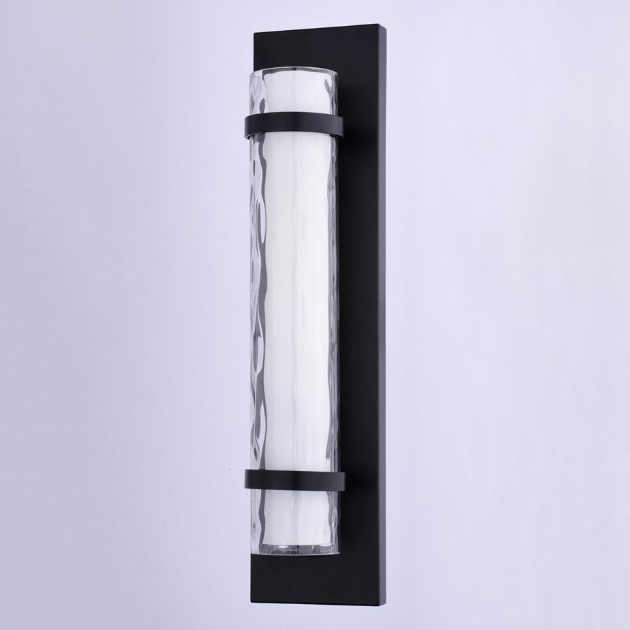 Vaxcel Vilo 1Lt 4.5" Wall Light, Black/Outer Clear/Inner Frost Opal
