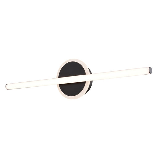 Vaxcel Beloit 2 Light 17"W Vanity Light, Black/Clear Seeded Glass - W0503