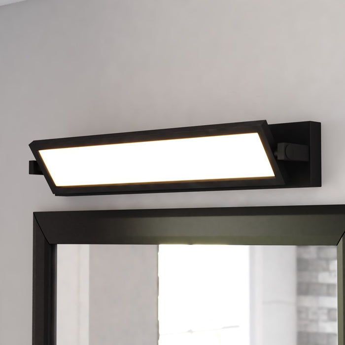 Vaxcel Seward Park 5 Light 36"W Vanity Light, Black/Satin Brass/No Shade