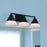 Vaxcel Winthrop 25.25" 3 Light Vanity, Matte Black/White