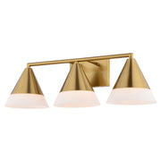Vaxcel Winthrop 25.25" 3 Light Vanity, Harvest Gold/White - W0508