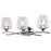 Vaxcel Wilmette 24"W 3 Light Vanity, Chrome/Clear - W0512