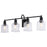 Vaxcel Northbrook 32"W 4 Light Vanity, Matte Black/Clear - W0516