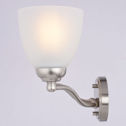 Vaxcel Bellwood 28"W 4 Light Vanity, Satin Nickel/White