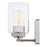 Vaxcel Park Ridge 13"W 2 Light Vanity, Satin Nickel/Clear