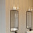 Vaxcel Park Ridge 13"W 2 Light Vanity, Satin Nickel/Clear