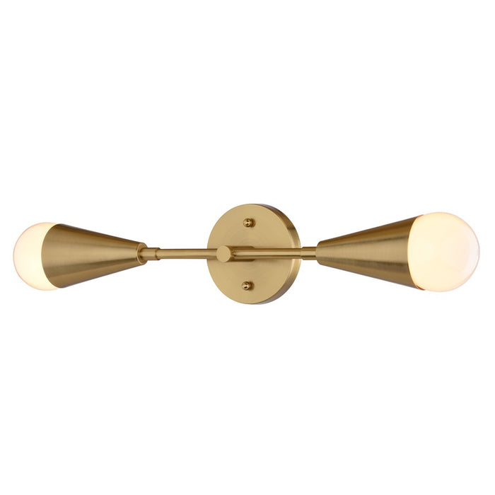 Vaxcel Zurich 18" 2 Light Wall Light, Muted Brass/Gold - W0533