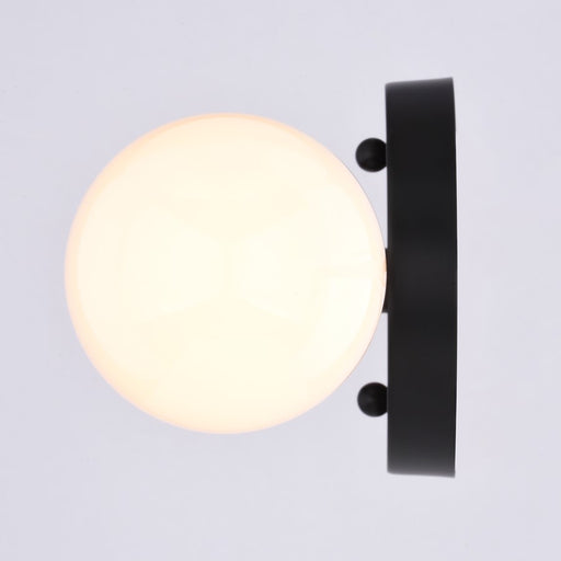 Vaxcel Zurich 18" 2 Light Wall Light, Matte Black/Black