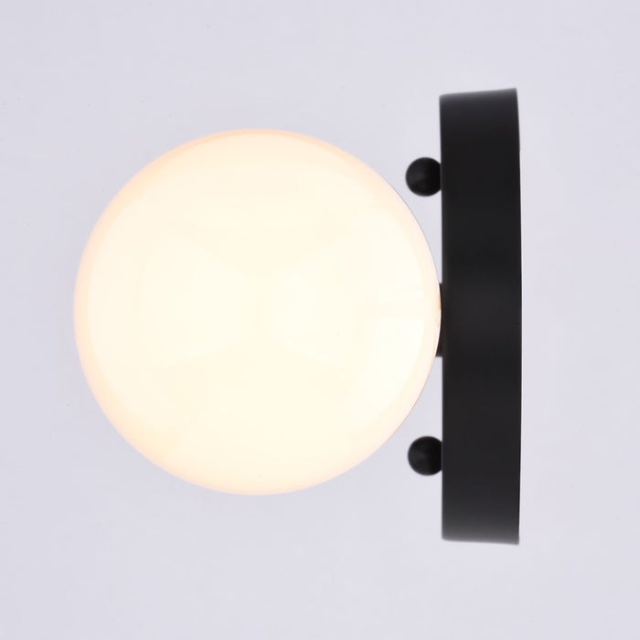 Vaxcel Zurich 18" 2 Light Wall Light, Matte Black/Black
