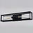 Vaxcel Milton 24"W 2 Light Wall Light, Matte Black/Black
