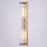 Vaxcel Barbier 22" H 2 Light Wall Light, Antique Gold/Clear