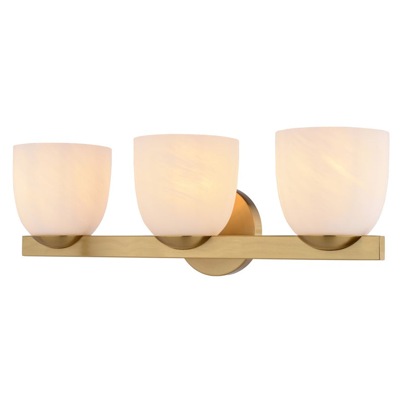 Vaxcel Bosworth 22" 3 Lt Vanity, Muted Brass - W0562