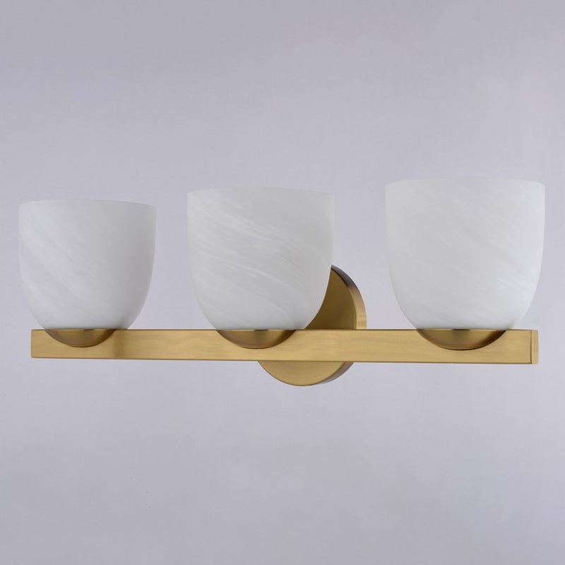 Vaxcel Bosworth 22" 3 Lt Vanity, Muted Brass