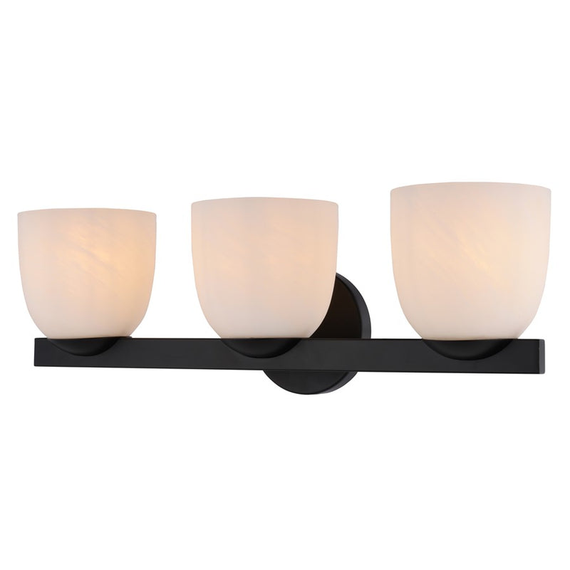 Vaxcel Bosworth 22" 3 Lt Vanity, Matte Black - W0563