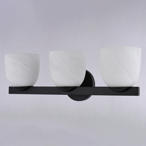 Vaxcel Bosworth 22" 3 Lt Vanity, Matte Black