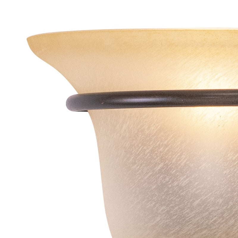 Vaxcel Monrovia 10"Wall Light, Royal Bronze/Cognac