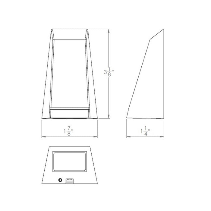 WAC Lighting 1 Light Deck/Patio Light, 3000K, Bronze/Frosted