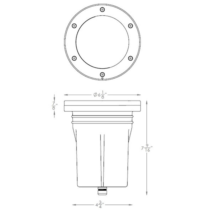 WAC Grand 1Lt Inground Recessed Light, Solid Brass Coated/Bronze/