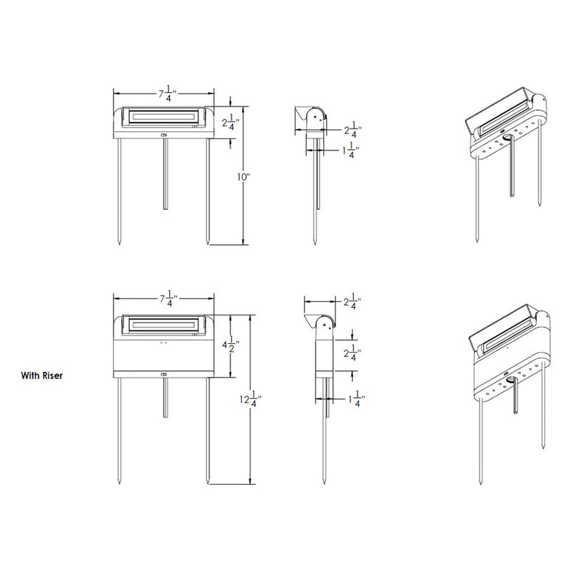 WAC Linear Path/Area Light, 3000K, Solid Brass Coated/Bronze/Frost
