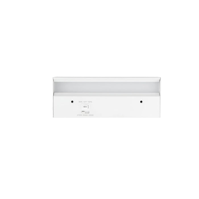 WAC 1Lt LED 8" Bar/3-CCT Selectable/Rocker Switch, White/White