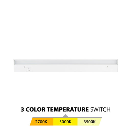 WAC 1Lt LED 24" Bar/3-CCT Selectable/Rocker Switch, White/White