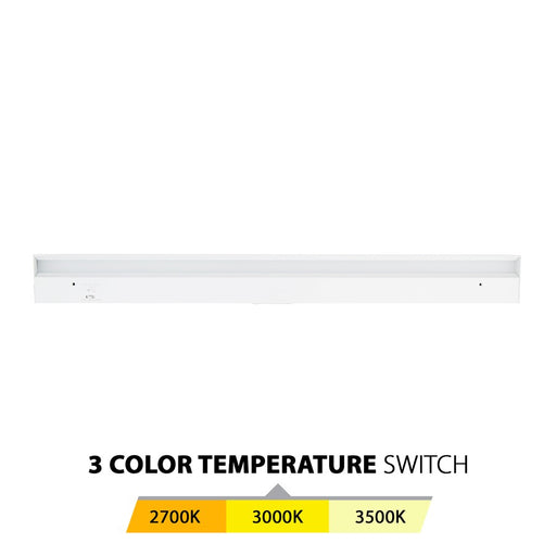 WAC 1Lt LED 30" Bar/3-CCT Selectable/Rocker Switch, White/White