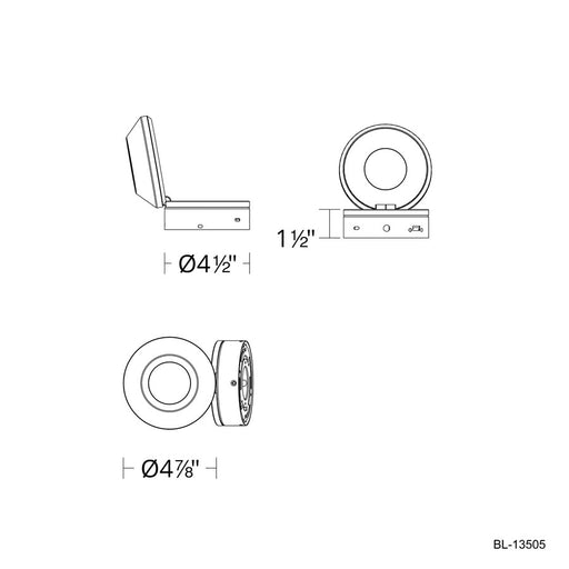 dweLED Flipside 1 Light Reading Light, White/White