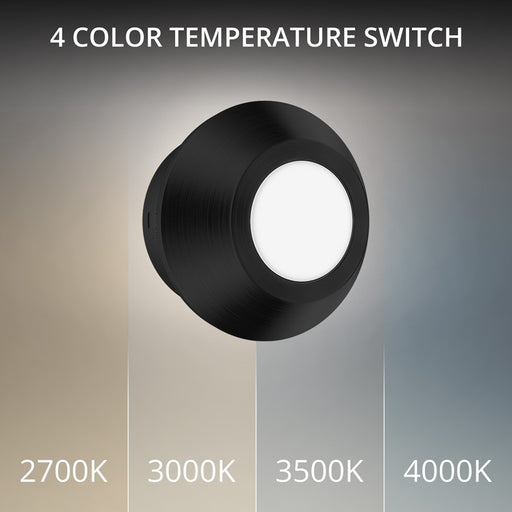 dweLED Mantel 1 Light Reading Light, Black/White