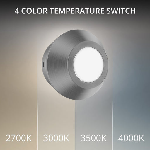 dweLED Mantel 1 Light Reading Light, Brushed Nickel/White