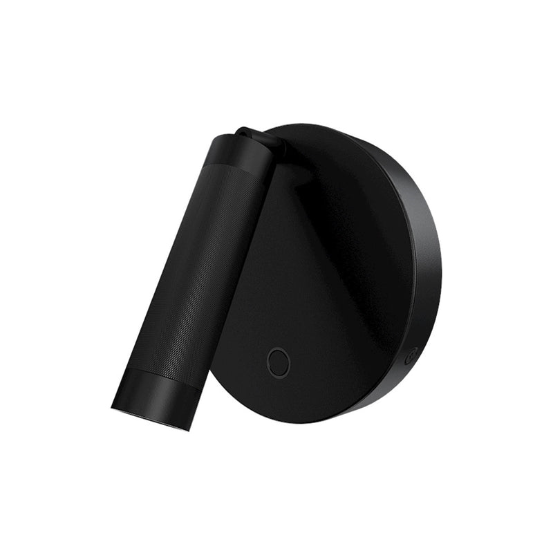 WAC Lighting Erle 1-Light Reading Light | Modern Black Aluminum and PC Diffuser | Bedroom & Office Task Light | 2.63 x 5.88 x 5.88 in | Model BL121606-BK